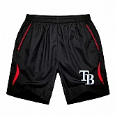 Men's Tampa Bay Rays Black Red Stripe MLB Shorts,baseball caps,new era cap wholesale,wholesale hats